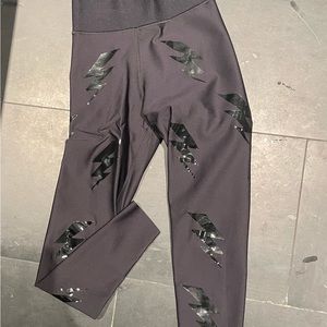 Ultracor Lightning Bolt Black Leggings, XS
